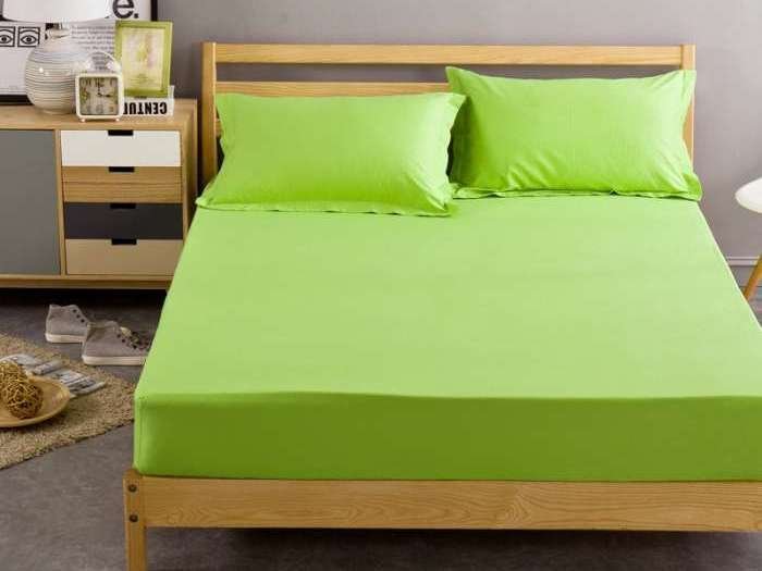 Cearsaf cu elastic din bumbac 100% din tricot 160 x 200+30 cm Verde